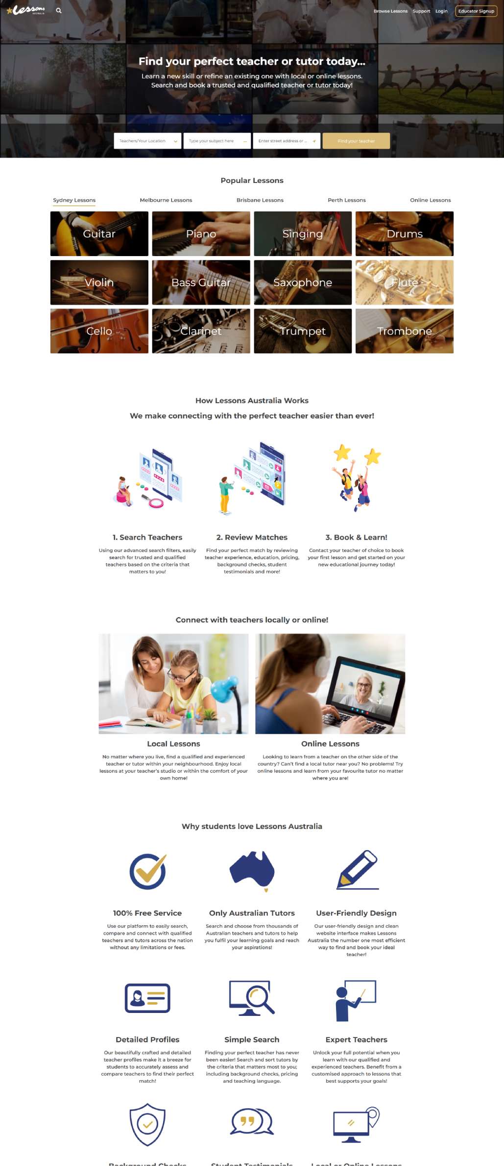 Sample image of site