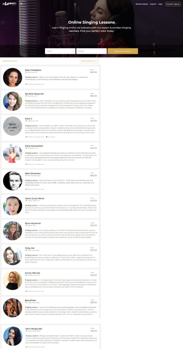 Sample image of site